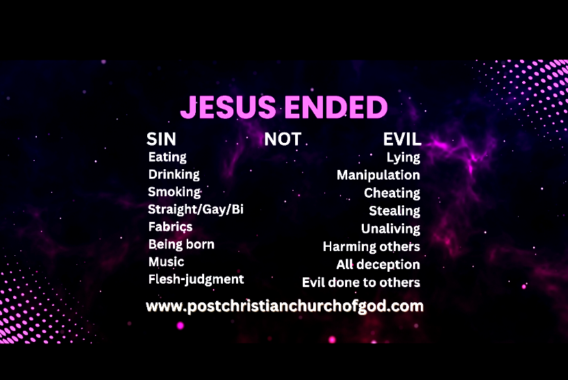 Jesus Ended Sin, Not Evil.